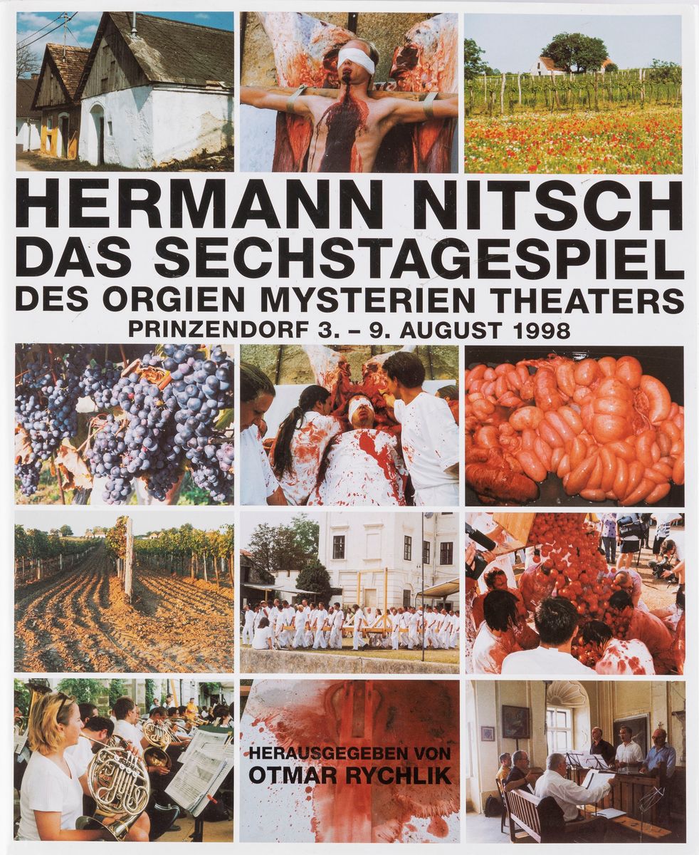 Lotto Composto da Catalogo e Poster dalla Performance Das Orgien Mysterien Theater