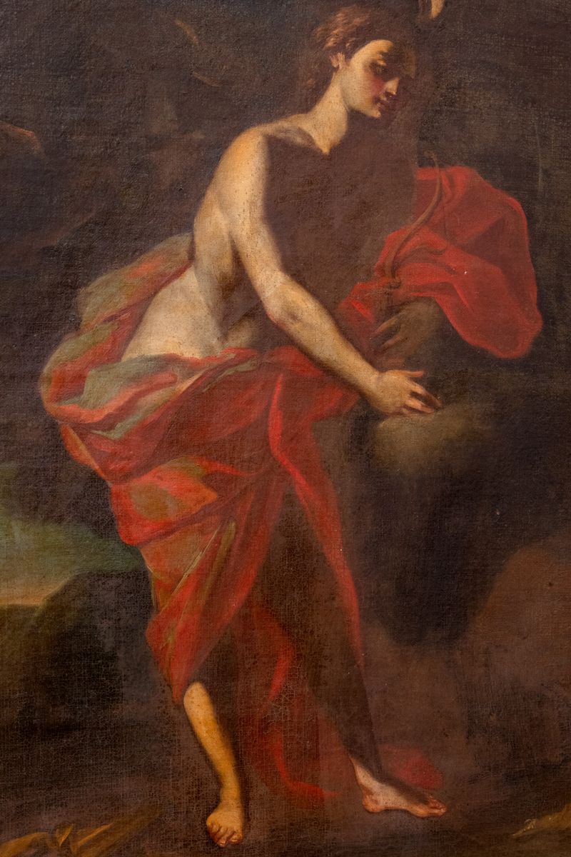 Francesco Solimena - Apollo affida il figlio Esculapio al centauro Chirone, olio su tela
