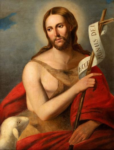 Autore non identificato, San Giovanni Battista, olio su tela