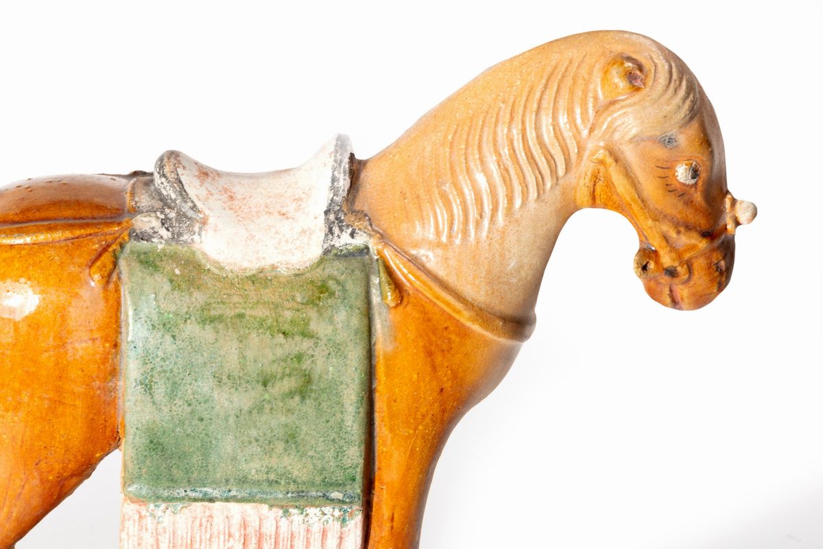 Cina, Cavallo in ceramica Sancai, Dinastia Ming