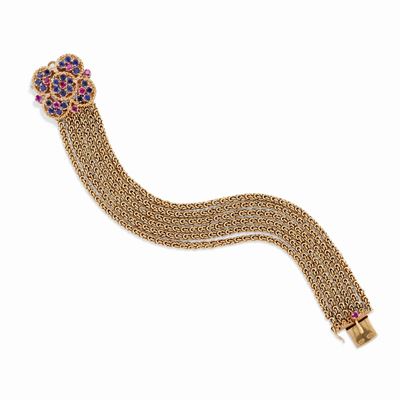 Bracciale con Zaffiri e Rubini, 1960 Circa