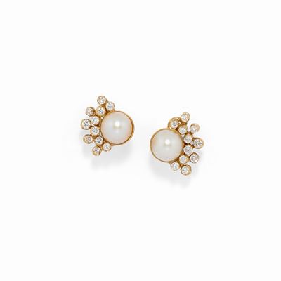 Orecchini con Perle e Diamanti
