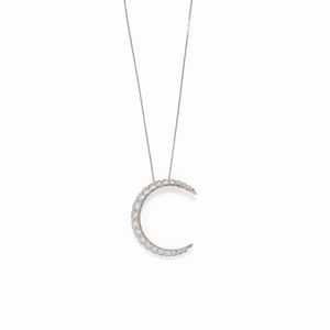 A 18K white gold and diamond pendant-brooch