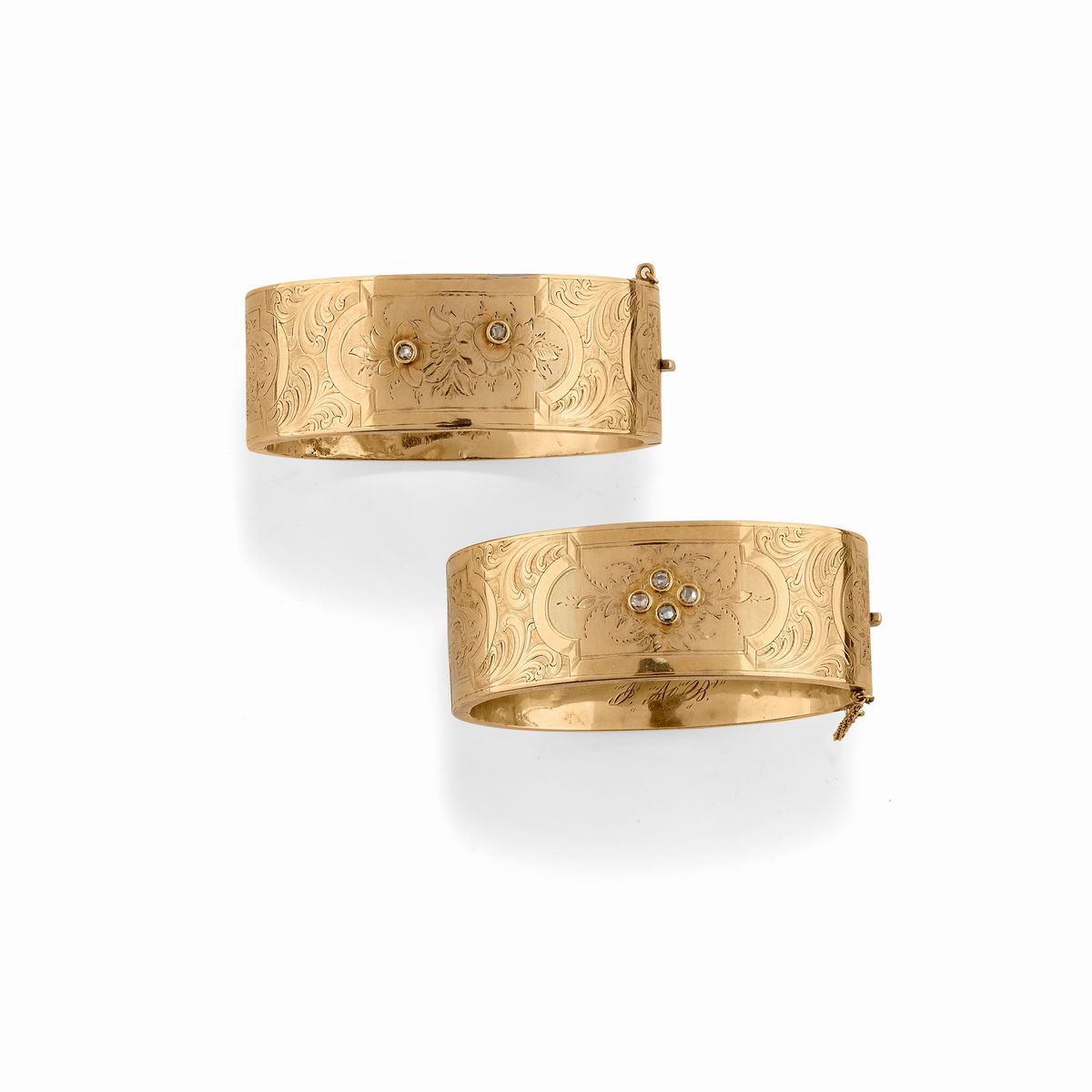 Due Bracciali con Diamanti, XIX Secolo