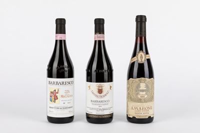 Selezione di vini, Barbaresco e Amarone