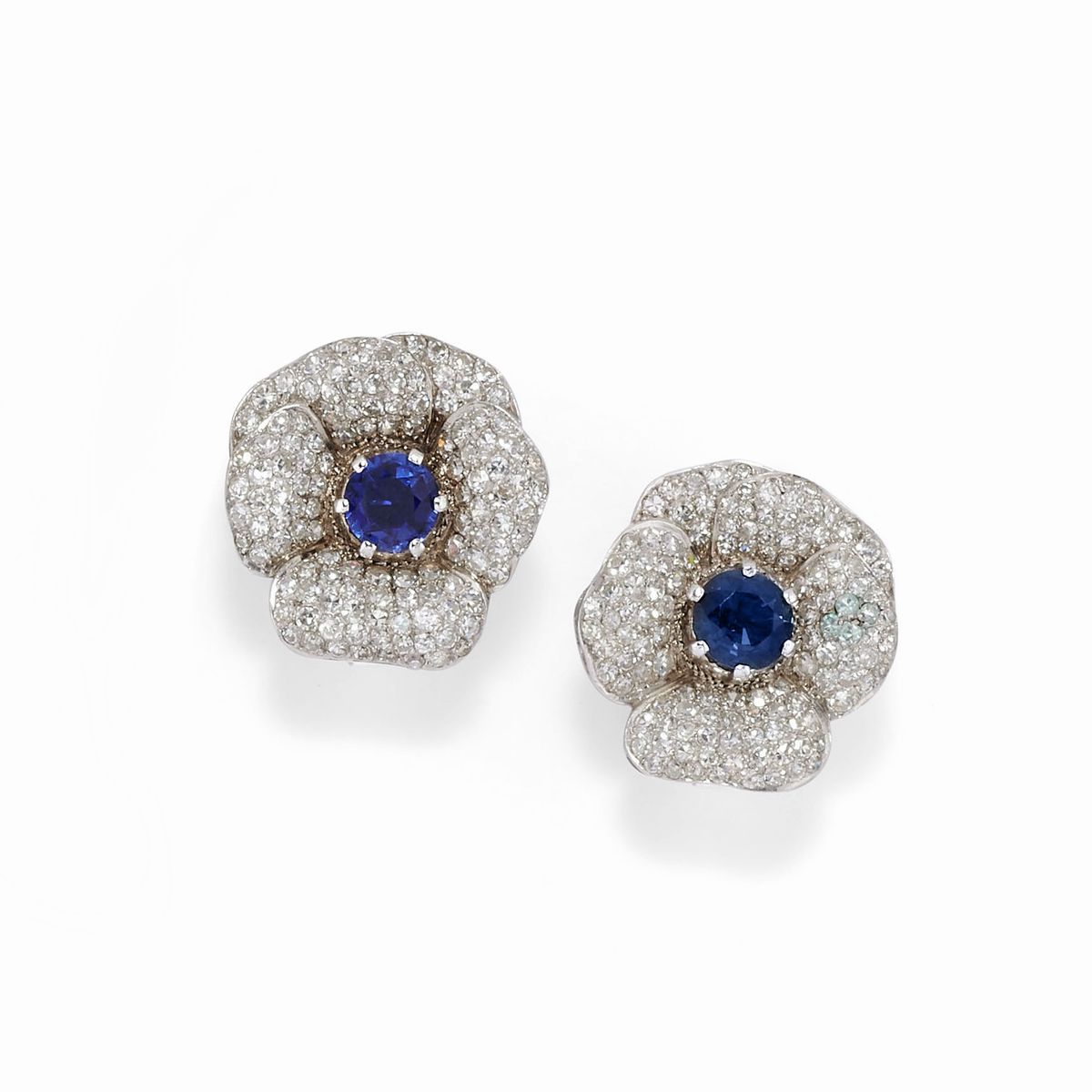 Demi-parure in Diamanti e Zaffiri