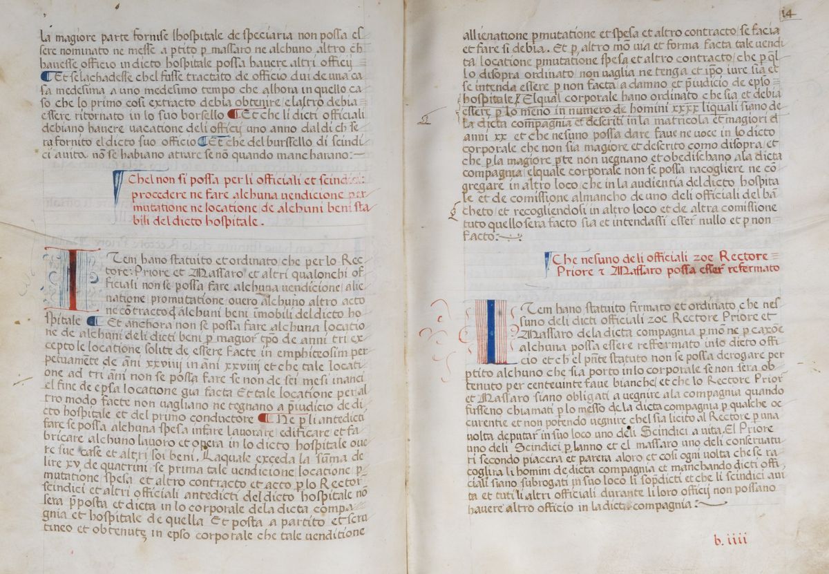 Bologna, Giovanni di fra' Silvestro, Miniatura Bolognese - Statuti della Confraternita di Santa M...