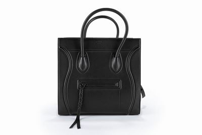 Borsa Phantom, pelle nera con interno in camoscio