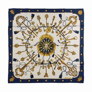 Les Cléfs Silk Twill scarf