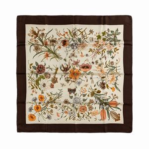 Flora Silk Twill scarf