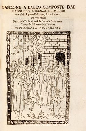 Canzone a Ballo Composte dal Magnifico Lorenzo de Medici et da M. Agnolo Politiano, & altri autori.