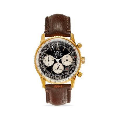 Cronografo Navitimer 7806, anni '70, cassa rotonda placcata oro