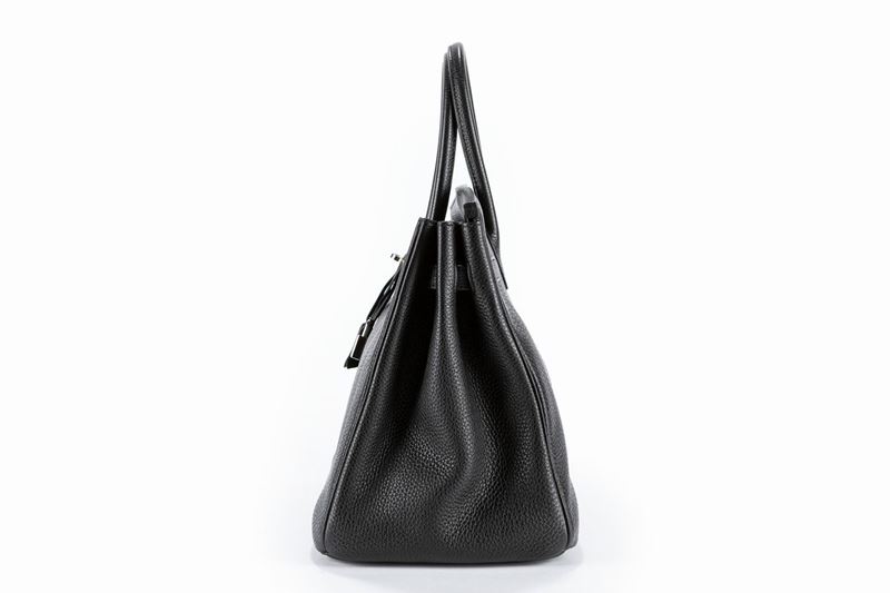 FWRD Renew Hermes Birkin 35 Taurillon Clemence Leather Handbag in Black