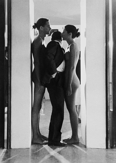 Performance di Marina Abramovic con tecnica di stampa ai sali d'argento