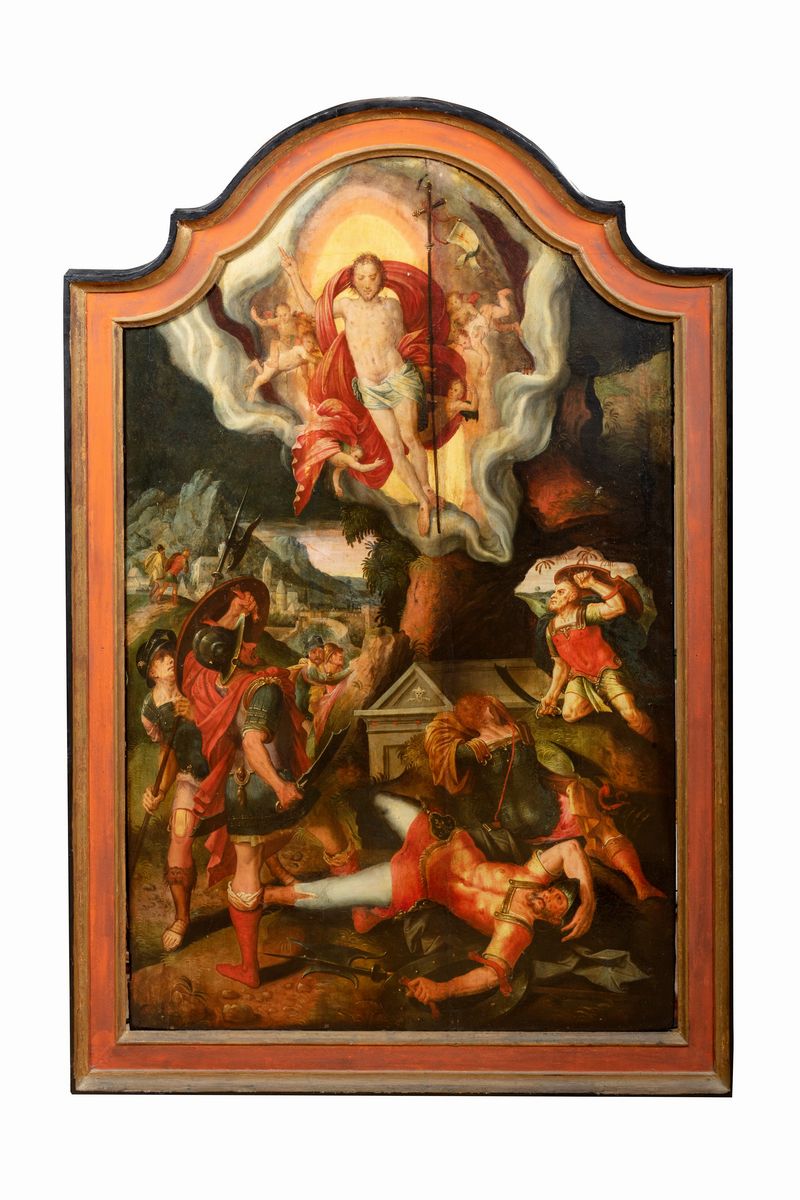 Jan Van Scorel (alkmaar 1495 - Utrecht 1562) e Bottega - Jan van Scorel, Resurrezione di Cristo, ...