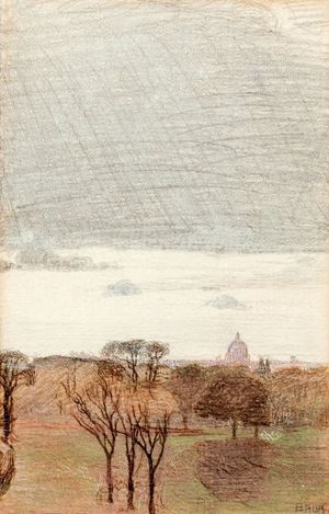Villa Borghese from the balcony with the Dome