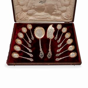 A silver dessert service, France, beginning 19th century