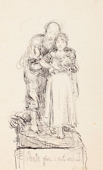 Studio di Due Figure ("pianti Giovini e Pianta Vecchia")