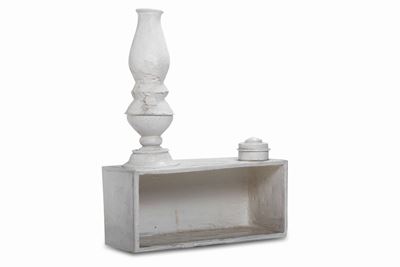 Lampada in gesso e metallo