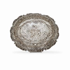Silver center piece, England, end of 19th century
