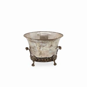 Secchiello porta ghiaccio in argento, Italia, 1960 circa