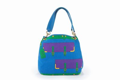Borsa a spalla in tessuto stampato