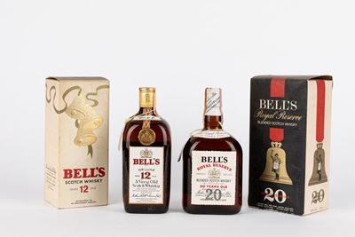Bell's Royal Reserve 20 Years Old e Bell's Deluxe 12 Years Old, Whisky in bottiglia