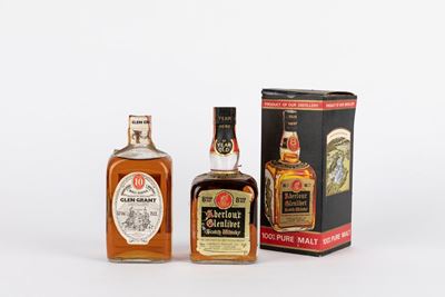 Aberlour Glenlivet 8 YO e Glen Grant 10 YO, set di 2 bottiglie
