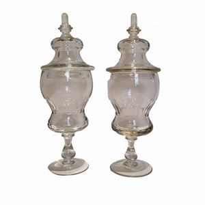 Coppia di vasi in cristallo, secolo XX