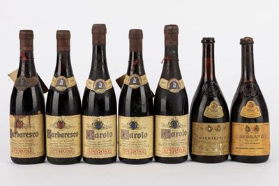 Selezione di Vini: Barolo e Barbaresco, Annate 1964, 1967, 1970