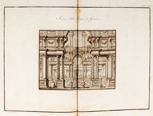 Napoli - Apparati effimeri - Vanvitelli, Luigi / Nolli, Giovan Battista - Lettera ad un amico nella quale si dà ragguaglio della funzione seguita in Napoli il giorno 6 Settembre 1772 Per solennizzare il battesimo della reale infanta Maria Teresa Carolina