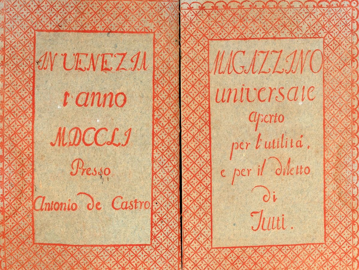 Magazzino Universale Aperto per L'utilità e per il Diletto di Tutti