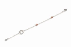 A sterling silver and zirconia bracelet