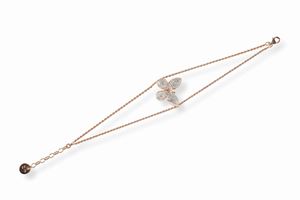 A sterling silver and zirconia bracelet