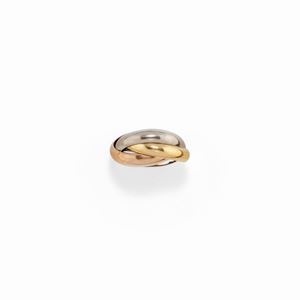 A 18K three-color gold ring, "Trinity" collection, Cartier