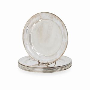 A set of twelve silver dishes, Italy, 20th century