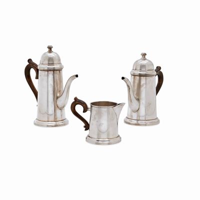 Servizio da tè e caffè in argento, Italia XX secolo
