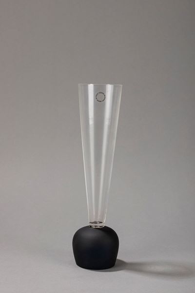 Vaso monofiore in vetro soffiato, 1995