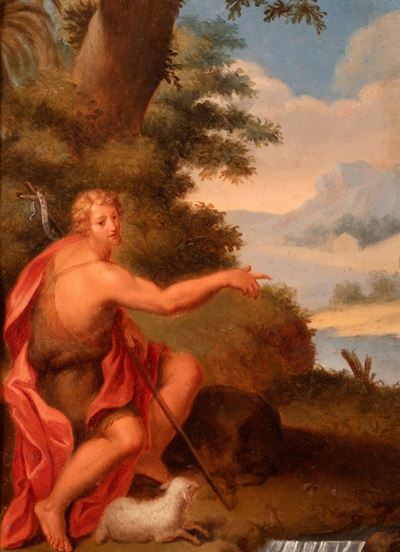 San Giovanni Battista, olio su rame