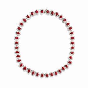Collana con rubini e diamanti