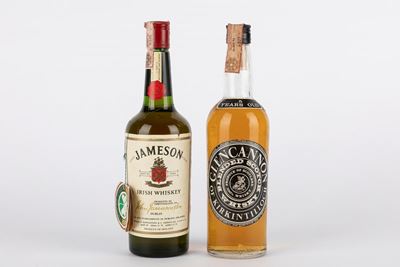 Jameson, 43%, 1960-70 e Glencannon of Kirkintilloch, 5 YO, 43% - due bottiglie