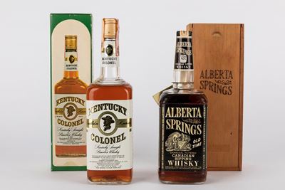 Old Time Canadian Sipping Whisky Alberta Spring e Kentucky Colonel