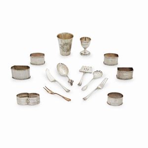 Fourteen silver objects