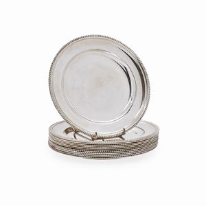 Twelve silver plates, Miracoli, Italy 20th Century