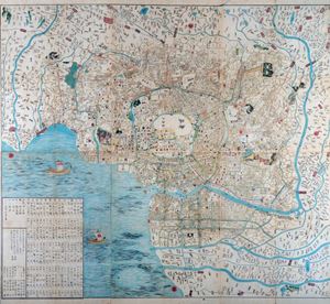 Carta geografica del della città di Edo