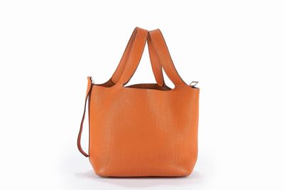 Borsa Picotin, pelle arancione, 2002