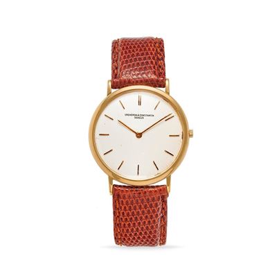 Orologio solotempo, anni '60, cassa rotonda in oro 18k, movimento a carica manuale