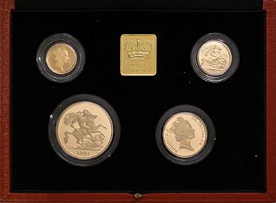 Gran Bretagna, Serie di monete in oro di Elisabetta II, 1991, PROOF