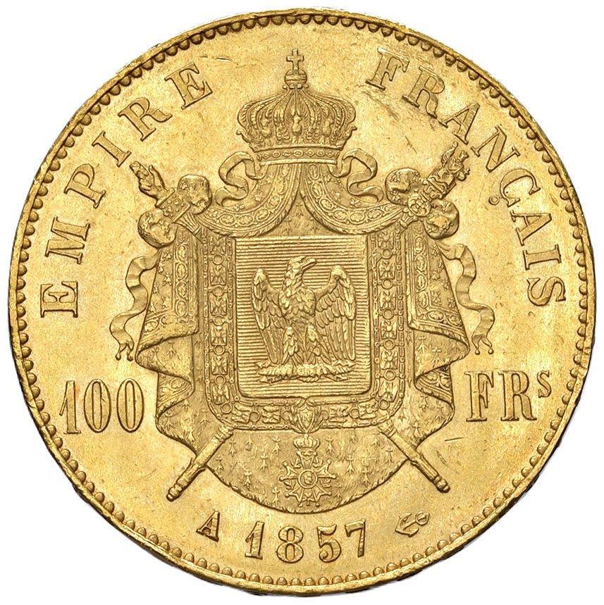 Napoleone III, 100 franchi 1857, Parigi