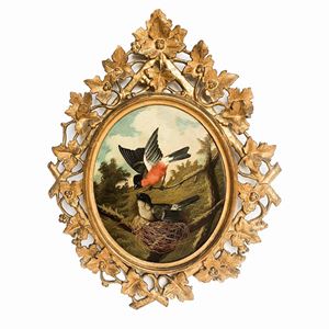 Meucci Michelangelo - Coppia di ciuffolotti